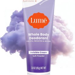 Lume Whole Body Deodorant - Invisible Cream Tube - 72 Hour Odor Control - Aluminum Free.