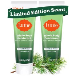 Lume Whole Body Deodorant - Invisible Cream Tube - 72 Hour Odor Control - Doctor Developed - Aluminum Free.