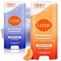 Lume Whole Body Deodorant - Invisible Cream Stick - 72 Hour Odor Control - Doctor Developed - Aluminum Free.