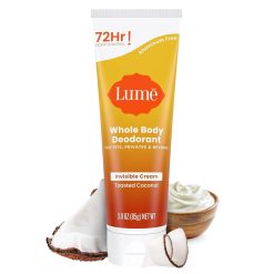 Lume Whole Body Deodorant - Invisible Cream Tube - 72 Hour Odor Control - Aluminum Free.