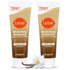 Lume Whole Body Deodorant - Invisible Cream Tube - 72 Hour Odor Control - Doctor Developed - Aluminum Free.