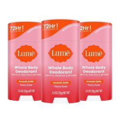 Lume Whole Body Deodorant - Smooth Solid Stick - 72 Hour Odor Control - Aluminum Free.