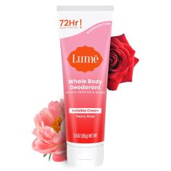 Lume Whole Body Deodorant - Invisible Cream Tube - 72 Hour Odor Control - Aluminum Free.